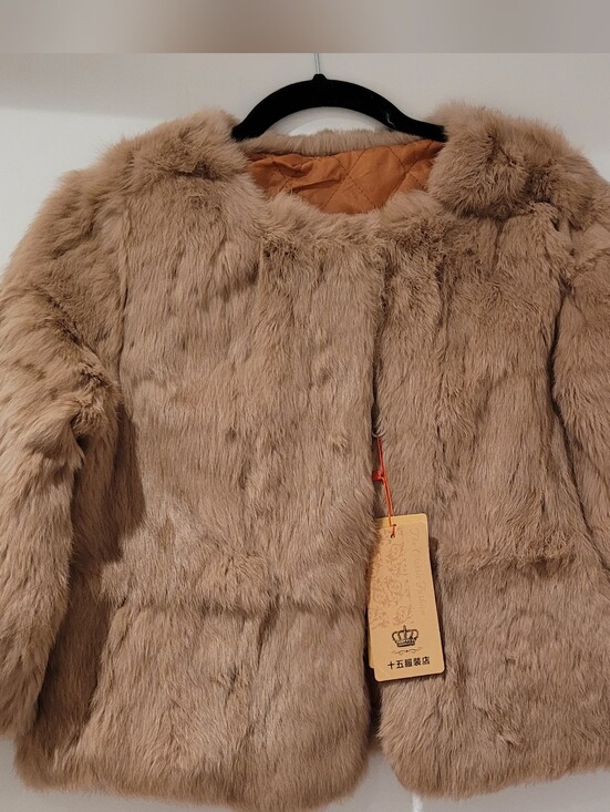 Jackets & Blazers - Genuine Rabbit Fur Short Cardigan